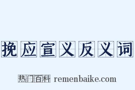 挽应宣义反义词是什么意思的图片
